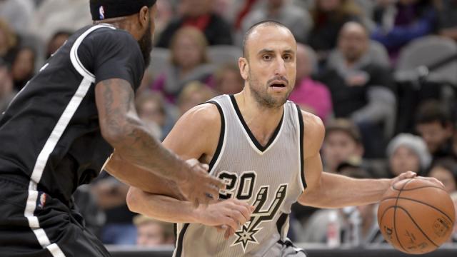 Gin�bili alcanz� a David Robinson